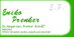 eniko prenker business card